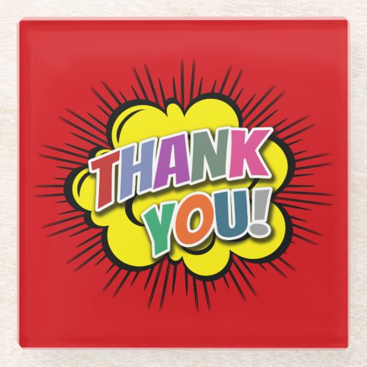 Bedankt Glazen Onderzetter (Voorkant)