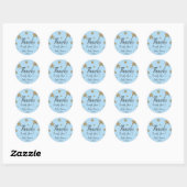 Bedankt Glitter Stars | Bedankt Baby shower Ronde Sticker (Vel)