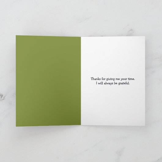 Bedankt Gnomen met oude klok Kaart (Binnen)