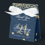 Bedankt Gold 21st Birthday Confetti Navy Blue Bedankdoosjes<br><div class="desc">Elegant "Thank You" 21st Birthday Gold Faux Glitter Confetti Navy Blue ontwerp.</div>