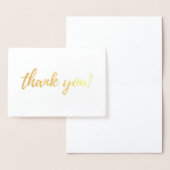 Bedankt Gold Folie in script lettertype Folie Kaarten (Display)