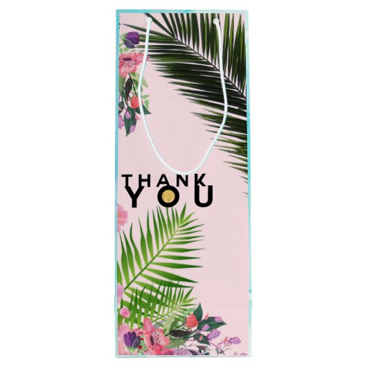 Bedankt Gold Leaf Wine Bag Wijn Cadeautas (Achterkant)