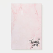Bedankt Gold Love Heart Pink Marble Post-it® Notes (Voorkant)