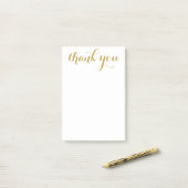 Bedankt Gold Script 4 x 6 Post-it® Notes (Op bureau)