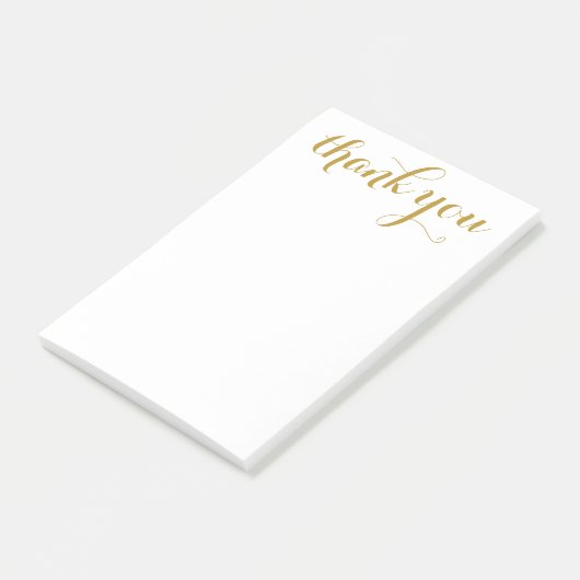 Bedankt Gold Script 4 x 6 Post-it® Notes (Schuin)