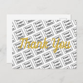 Bedankt Gold Script Uw Logo hier Sjabloon Briefkaart (Voorkant / Achterkant)