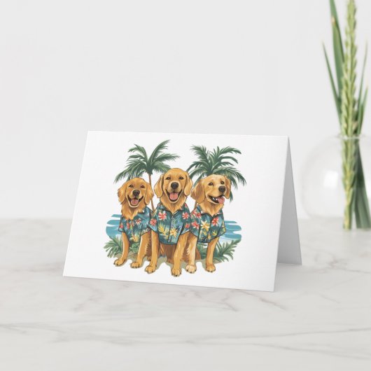 Bedankt Golden Retriever Dogs Hawaiian Shirt (Voorkant)
