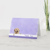 Bedankt Golden Retriever op Gingham (Voorkant)