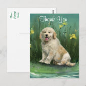 Bedankt Golden Retriever Puppy Briefkaart (Voorkant / Achterkant)