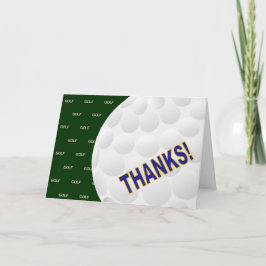 Bedankt! -Golf Bedankkaart