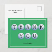 Bedankt Golf Custom gepersonaliseerd Briefkaart (Voorkant / Achterkant)