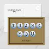 Bedankt Golf Custom gepersonaliseerd Briefkaart (Voorkant / Achterkant)