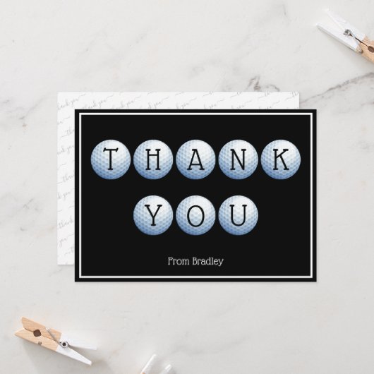 Bedankt Golf Custom gepersonaliseerd Kaart (Voorkant / Achterkant in situ)