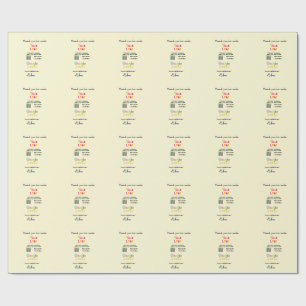 Bedankt Google review scan QR bedrijf Cadeaupapier