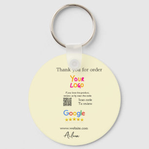Bedankt Google review scan QR bedrijf Sleutelhanger