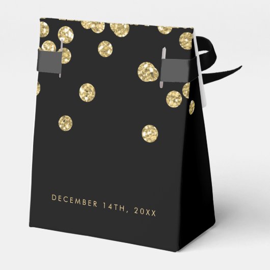 Bedankt Goud Zwart "Dertig" Verjaardagsfeest Bedankdoosjes (Achterkant)