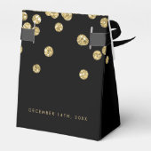 Bedankt Goud Zwart "Veertig" Verjaardagsfeest Bedankdoosjes (Achterkant)