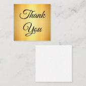 Bedankt, gouden achtergrond, aangepast notitiekaartje (Voorkant / Achterkant)