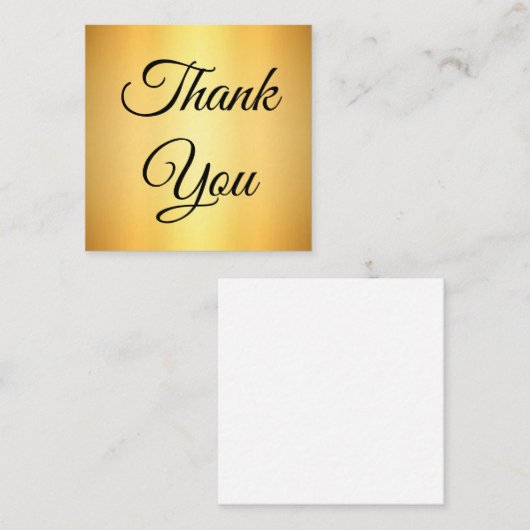 Bedankt, gouden achtergrond, aangepast notitiekaartje (Voorkant / Achterkant)