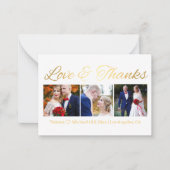 bedankt gouden kerk 3 foto ' s collage notitiekaartje (Voorkant)