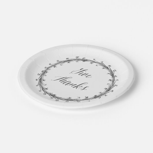 Bedankt  grafisch weergeven papieren bordje (Gekanteld)