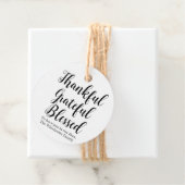 Bedankt Grateful Blessed custom script vakantie Bedankjes Labels (In situ)