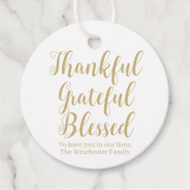 Bedankt Grateful Blessed Gold scriptvakantie Bedankjes Labels