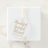 Bedankt Grateful Blessed Gold scriptvakantie Bedankjes Labels (In situ)