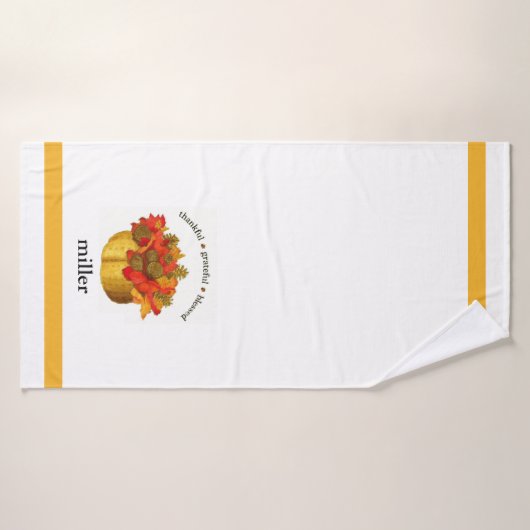 Bedankt Grateful Blessed Personalized Badhanddoek (Badhanddoek)