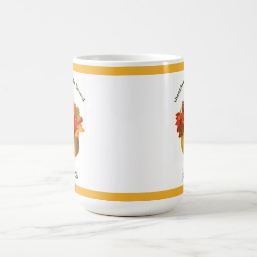 Bedankt Grateful Blessed Personalized Koffiemok (Center)