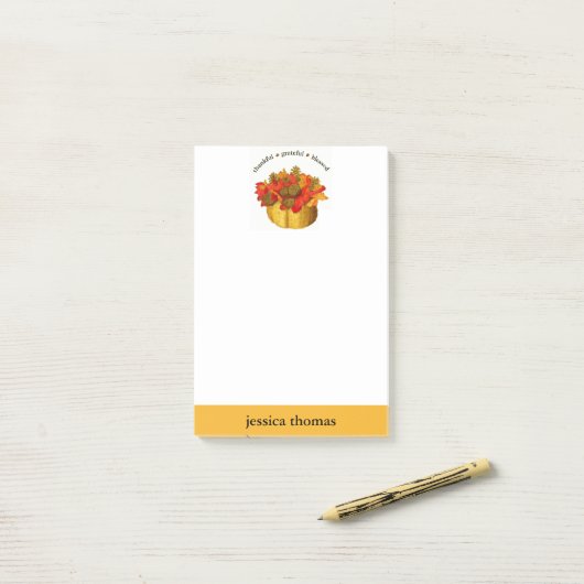 Bedankt Grateful Blessed Personalized Post-it® Notes (Op bureau)