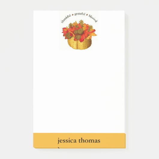 Bedankt Grateful Blessed Personalized Post-it® Notes (Voorkant)
