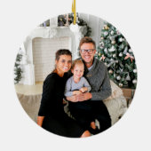 Bedankt Grateful Blessed PHOTO BACK Green Keramisch Ornament (Achterkant)