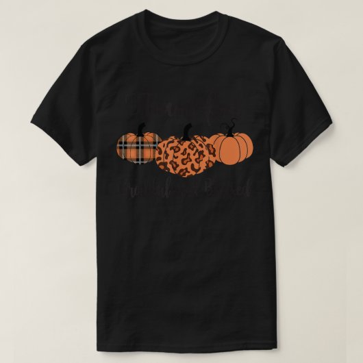 Bedankt Grateful Blessed Pset Leopard Pumpkin T-shirt (Design voorkant)