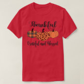 Bedankt Grateful Blessed Pset Leopard Pumpkin T-shirt (Design voorkant)
