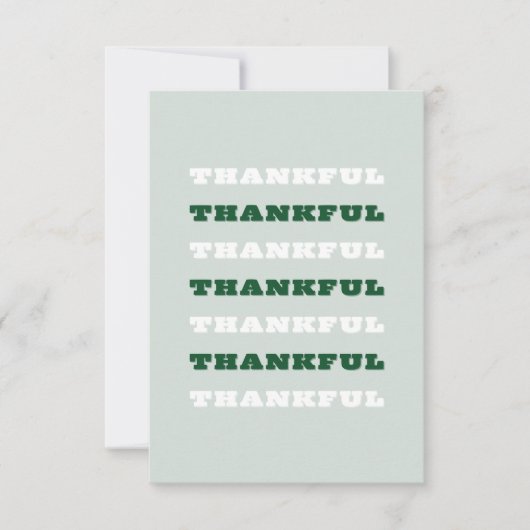 Bedankt, Gratitude Quote, Groen Bedankkaart (Voorkant)