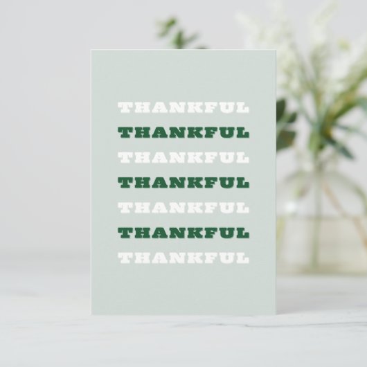 Bedankt, Gratitude Quote, Groen Bedankkaart (Staand voorkant)