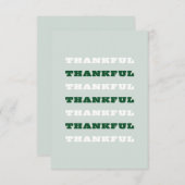 Bedankt, Gratitude Quote, Groen Bedankkaart (Voorkant / Achterkant)