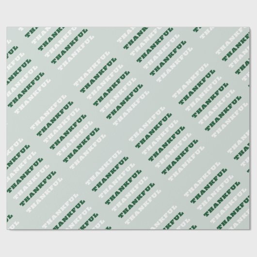 Bedankt, Gratitude Quote, Groen Cadeaupapier (Vlak)