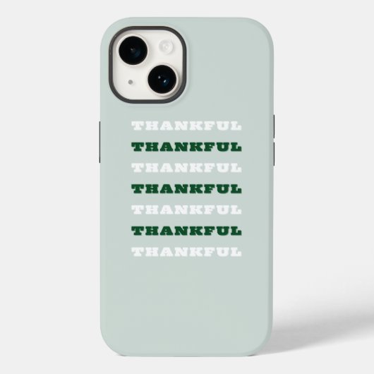 Bedankt, Gratitude Quote, Groen Case-Mate iPhone Case (Achterkant)