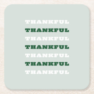 Bedankt, Gratitude Quote, Groen Kartonnen Onderzetters