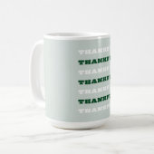 Bedankt, Gratitude Quote, Groen Koffiemok (Voorkant links)