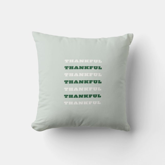 Bedankt, Gratitude Quote, Groen Kussen (Voorkant)