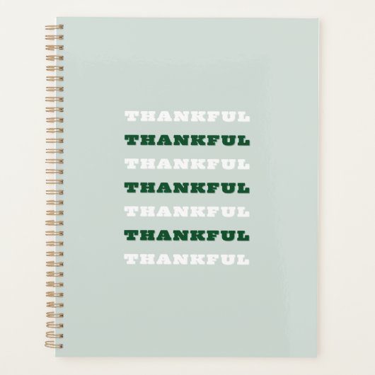Bedankt, Gratitude Quote, Groen Planner (Voorkant)