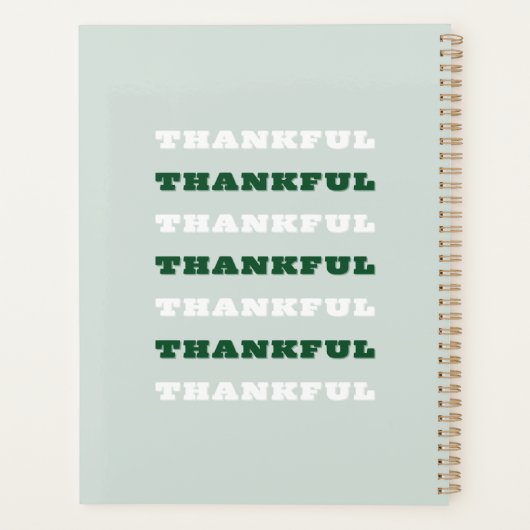 Bedankt, Gratitude Quote, Groen Planner (Achterkant)