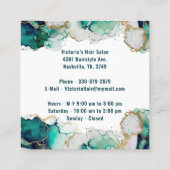 Bedankt Green Abstract Elegant Business Vierkante Visitekaartje (Achterkant)