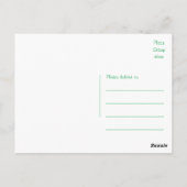 Bedankt Green and White Leaf Natuur Briefkaart (Achterkant)