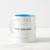 Bedankt groomsman tweekleurige koffiemok (Voorkant links)