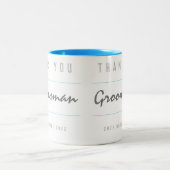 Bedankt groomsman tweekleurige koffiemok (Center)