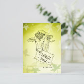 Bedankt---- Guernsey Koe Briefkaart (Staand voorkant)